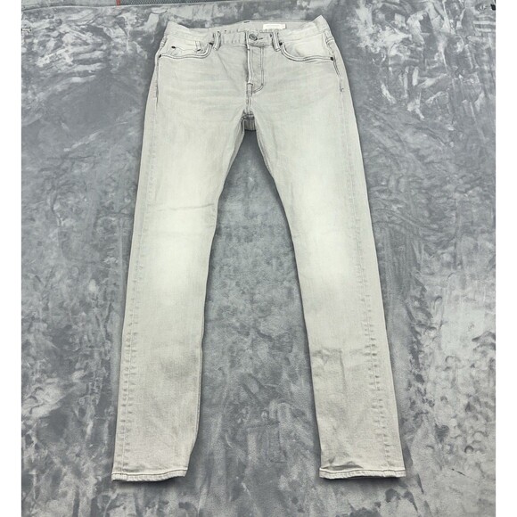 All Saints cigarette Jeans Mens Size 32 Gray Button Fly 5 Pocket